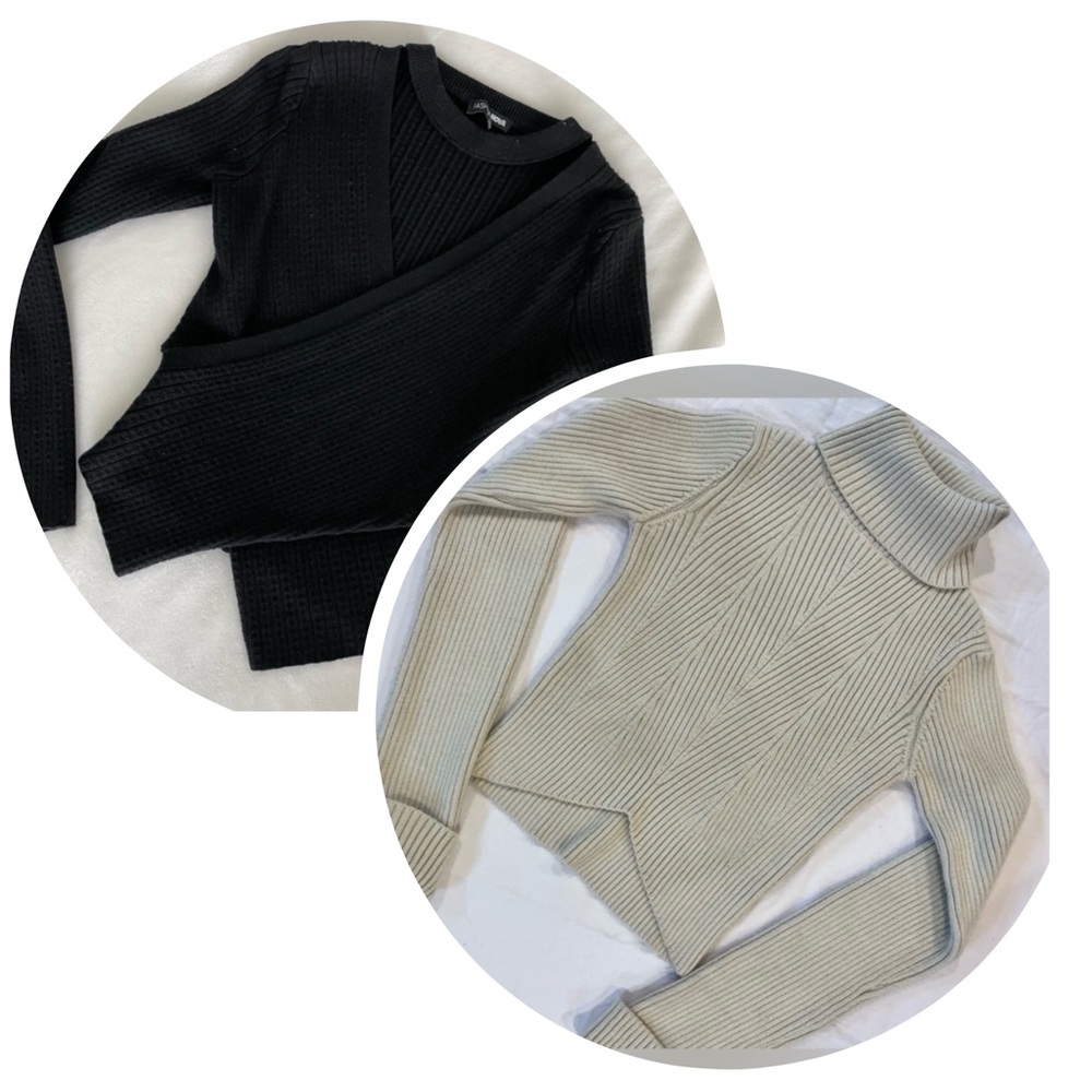 XS/S Bundle Ribbed Sweaters - Black & Cream